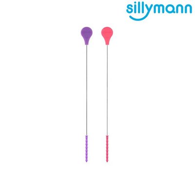 韓國sillymann 100% 鉑金矽膠奶吸管專用刷(兩色可選)