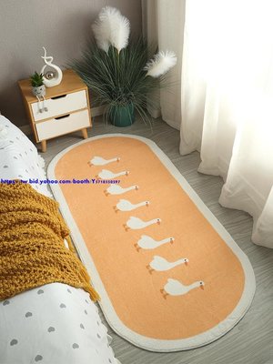 床邊小地毯可睡可坐家用臥室長條毛絨地墊可愛房間裝飾隔音墊耐臟-促銷 正品 現貨