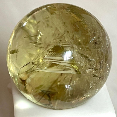 黃水晶球 黃阿賽 天然水晶 招財水晶 有求必應 爆彩紅光 銀閃片