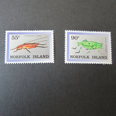 【雲品九】諾福克島Norfolk Islands Sc 289-290 insect MH 庫號#B502 46855