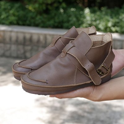 復古短靴 DANDT 全真皮擦色扣帶文藝擦色短靴 （20 SEP）同風格請在賣場搜尋 BOD 或 文藝鞋款
