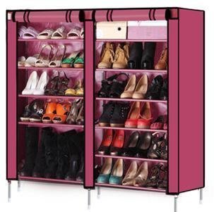 INPHIC-簡易鞋櫃 無紡布雙排六層加厚防塵布鞋櫃 送換鞋凳