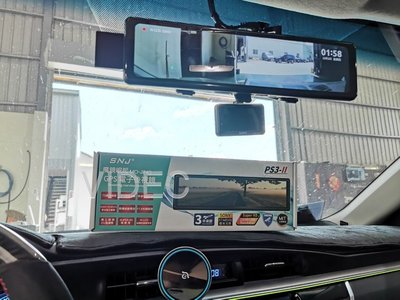 威德汽車 掃瞄者 PS3 GPS 測速器 電子式10吋大螢幕 後視鏡 行車記錄器 11代 ALTIS 實車安裝