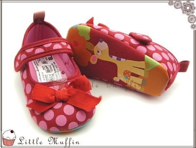【Little Muffin小馬芬】[SMI037] 紅色幻想粉紅水玉蝴蝶結淑女娃娃鞋 止滑軟底學步鞋