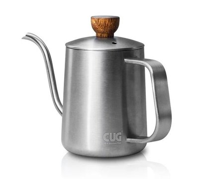 【玩咖啡】新款 CUG 小天鵝壺 壺身一體成型細口壺 350cc 濾杯咖啡手沖壺附刻度水位線