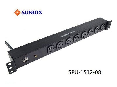 【六絃樂器】全新 Sunbox SPU-1512-08 機櫃排插 電源分配 / 8孔15安培 基本型PDU