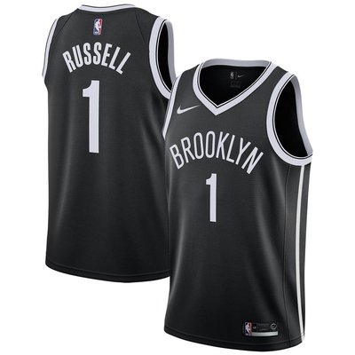 德安杰洛·羅素(D'Angelo Russell）NBA籃網隊球衣 1號 黑色