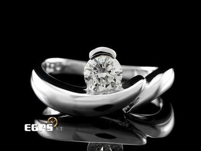 【永久流當品】《EGPS》鑽石戒指 白K金材質 真鑽 主石重0.33CT 鑽戒 女戒 FY8524