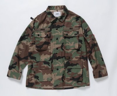 17AW WTAPS JUNGLE LS 02 / SHIRT. COTTON. SATIN. CAMO M