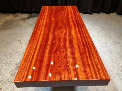 大板实木原木原木办公非洲新中式茶桌椅组合巴花 210-84.5-10.5