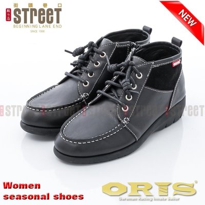 【街頭巷口 Street】 ORIS 女款 摩登個性女鞋 雙材質設計 拉鍊式 休閒短靴 SB15759N01 黑色