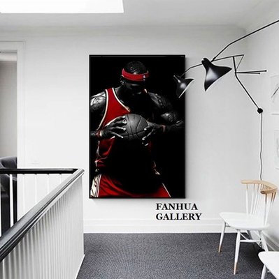 C - R - A - Z - Y - T - O - W - N NBA籃球明星掛畫科比喬丹詹姆斯史蒂芬庫里裝飾畫洛杉磯湖人隊邁阿密熱火隊經典人物掛畫收藏畫