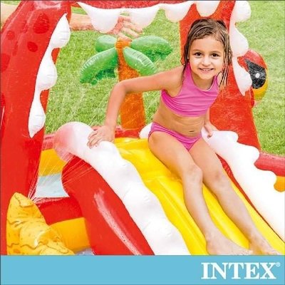 【INTEX】快樂恐龍嘴噴水戲水/游泳池（不能超取）