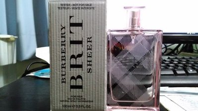 香親香愛～～Burberry 粉紅風格 100ml Tester, Brit Sheer 有瓶蓋