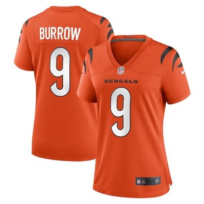 皇萊 辛辛那提猛虎Bengals橄欖球服9號Joe Burrow球衣女裝運動服收腰
