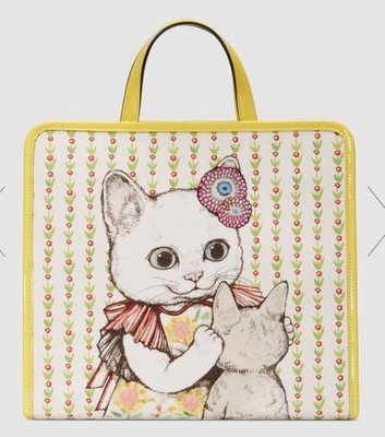 GUCCI 605614 日本藝術家樋口裕子聯名 Children's Yuko Higuchi tote bag