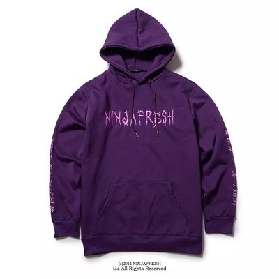 【Result】Ninja fresh Purple 刺繡 帽tee 經典 黑/紫