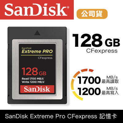 【eYe攝影】SanDisk Extreme PRO CFexpress® Type B 128GB高速記憶卡 公司貨