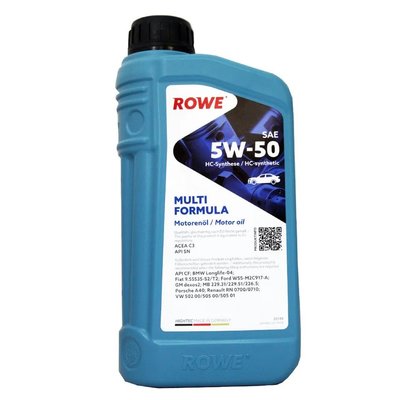 【易油網】ROWE 5W50 HC-SYNTHETIC 合成機油(平行輸入)