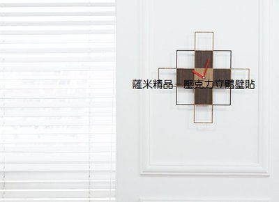 格紋 方型 幾何圖形 幾何 咖啡廳 時鐘 鬧鐘 掛鐘 相框牆 相框 相片牆 簡約風 壁貼 壁畫 掛飾 鐘