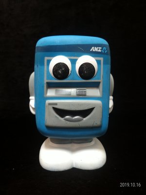 ANZ 澳盛銀行 - 提款機 玩偶 公仔 - 16公分高 - 紀念存錢筒 - 251元起標      A-5箱