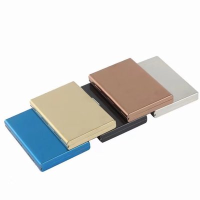 工廠直售風琴卡包正品鈦金黑不銹鋼卡夾各種顏色RFID信用卡盒名片
