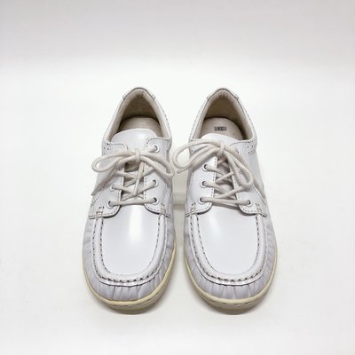 《福利品競標區》【L02-1 白 24 (23 cm)】純色 後增高 鞋帶款 小白鞋