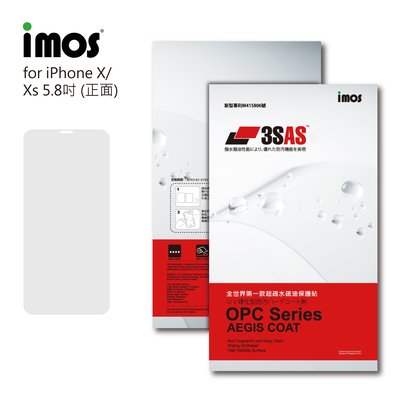 【imos授權代理】 iPhone SE(2020-22)/XS Max/XS/XR/X imos超撥水疏油螢幕保護貼