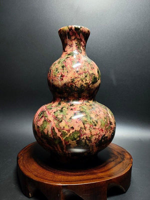 早期收藏-大理石葫蘆瓶/開運瓶#04（風水/擺飾/裝飾/花瓶/供器/石雕/雕刻/玉器）
