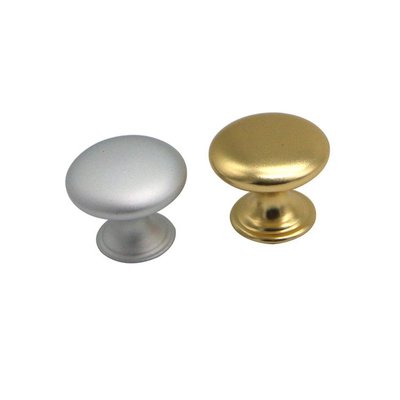 金色單孔蘑菇頭金屬實心鋁拉手 現代簡約抽屜衣柜門明裝銀色把手