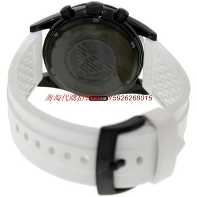 ❤正品專購❤ EMPORIO ARMANI 亞曼尼手錶 AR6112 三眼計時橡膠錶帶計時腕錶 手錶 歐美代購