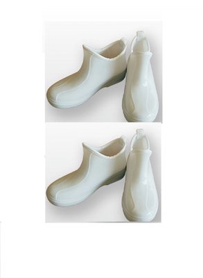 【Shanda上大莊】炫彩氣墊晴雨鞋 ( 白色 ，加裝TPU彈性氣墊 )-(環保無毒) 批購2雙優惠900元