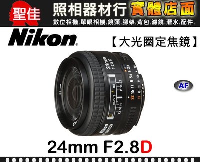 【現貨】平行輸入 Nikon AF Nikkor 24mm F2.8 D 大光圈定焦鏡頭 f/2.8D 全新品 台中門市