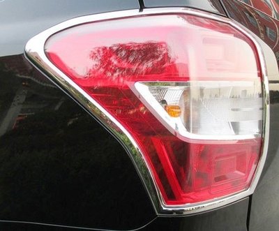 [DK汽車視覺系改裝]SUBARU FORESTER森林人4代後尾燈框燈罩高亮度電鍍銀飾條框反光框另有前後霧燈框油箱蓋