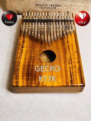 GECKO K17K 相思木單板 17音拇指琴 /卡林巴琴 /手指鋼琴 /攜帶方便iGuitar/iuke聯合推薦