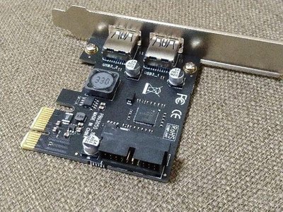 PCI-E 轉 USB3.0 19P NEC最新晶片 USB 3.0 擴充卡 NEC uPD720201  內2埠 外2
