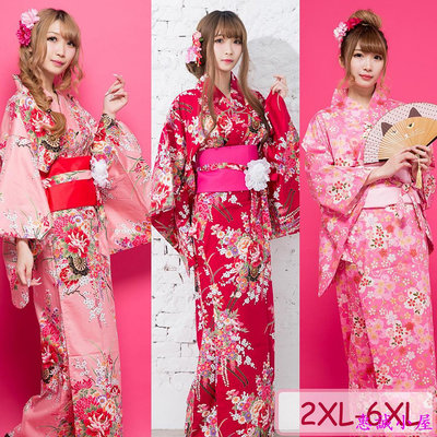 現貨2XL-5XL大尺碼浴衣和服 櫻花和服 大尺碼 洋裝-惠誠小屋