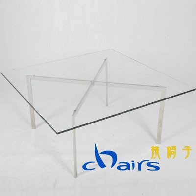 【挑椅子】Barcelona Table 巴塞隆納咖啡桌 玻璃桌 茶几 (復刻版) TA-039
