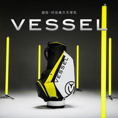 眾誠優品 VESSEL高爾夫球包男士 9寸皮革防水潑golf bag職業球袋可裝全套桿 GF2498