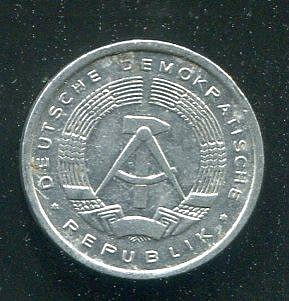 【硬幣】Germany D.R. (東德), 1 Pf. , K8.2 , 1978A #208300 , 95新AU+