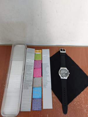 新品 瑞士製 Swatch Irony x UBS 瑞銀 150 週年限量紀念版 三眼 腕錶 手錶