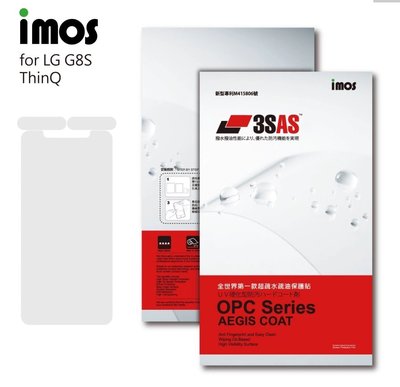 imos LG G8S ThinQ 3SAS 疏油疏水 螢幕保護貼 保護膜 防指紋 疏油疏水 雷射切割 附鏡頭貼