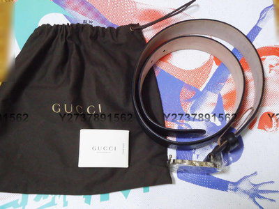 全新正品｜台中可面交 GUCCI 古馳 牛皮 壓花 壓紋 雕花 皮帶 腰帶 金屬 商務 上班族 時尚 名牌 精品