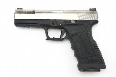 (武莊)WE-GP1799-7 GP1799瓦斯短槍 (銀滑套 黑槍身 銀槍管)-WEGP1799-7