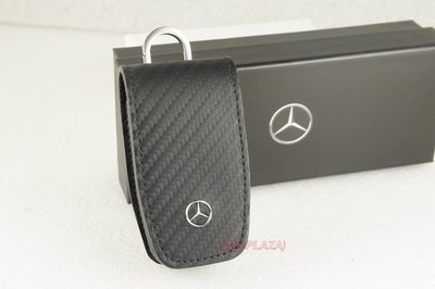 【DIY PLAZA】全新 賓士 M-Benz 原廠 真皮 鑰匙 皮套 黑色 碳纖維編織真皮 (通用版) W213 現貨