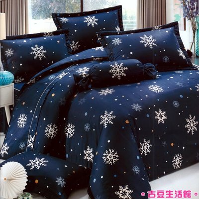 100%純棉_ 單人鋪棉床罩兩用被全套五件組。台灣製。3.5x6.2尺。KF2662藍