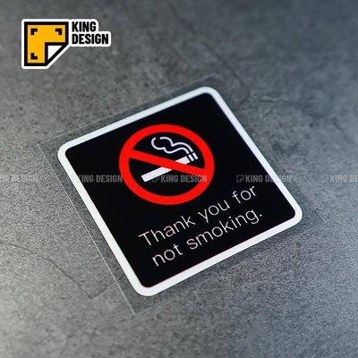 車內禁止吸煙感謝您請勿在車內抽煙個性警示貼反光貼紙/創意文字圖案車貼