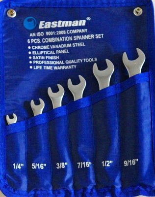 【歐洲進口工具】伊士曼 6件組 英制 收納專家 原廠收納袋 任何廠牌板手都可以裝 國際標準規格 品質保證