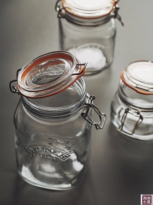 下殺 Kilner英國原裝進口 廚房玻璃密封罐果醬瓶方形儲物罐泡菜壇子