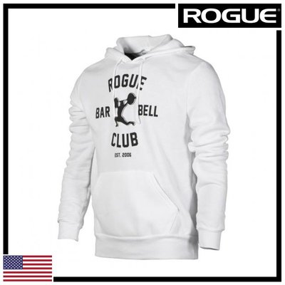 ►瘋狂金剛◄ 白/黑 ROGUE BARBELL CLUB 2.0 HOODIE 槓鈴俱樂部2.0 帽T